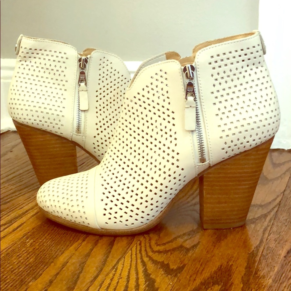 Rag and Bone Margot Perforated Off-White Bootie